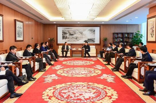 舒印彪鄧建玲會(huì)見(jiàn)中國(guó)能建董事長(zhǎng)汪建平、總經(jīng)理丁焰章