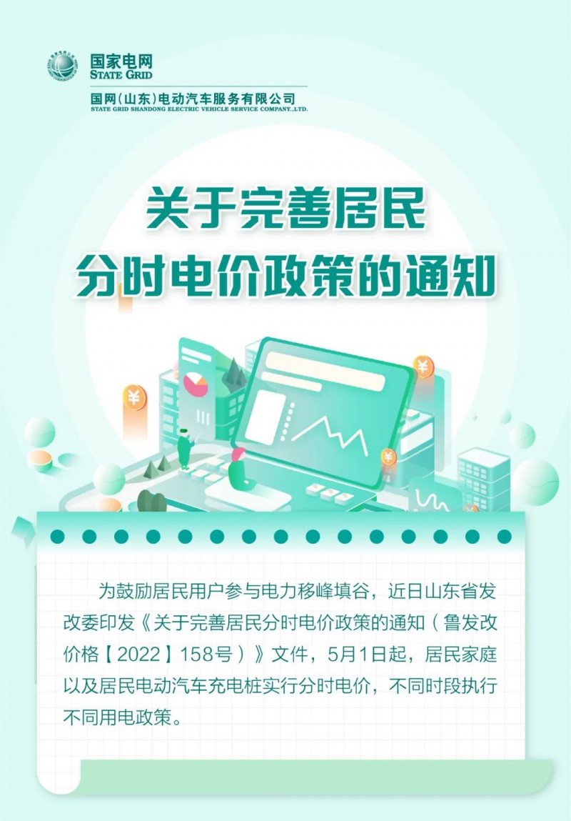 山東居民分時(shí)電價(jià)政策，5月1日開始執(zhí)行！