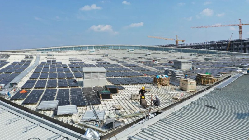 并網(wǎng)發(fā)電倒計時！杭州西站光伏項目組件已鋪設(shè)完畢