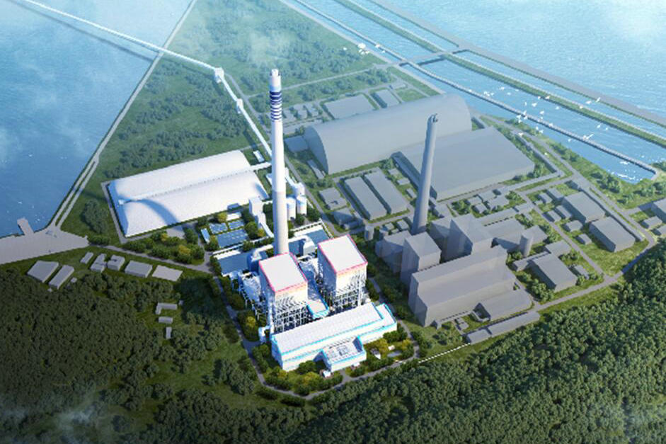 國家能源集團(tuán)舟山三期2×660兆瓦擴建工程主體施工