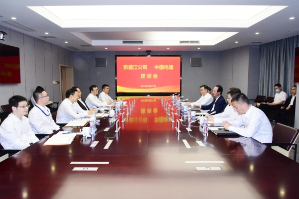 丁焰章與雅礱江公司黨委書記、董事長祁寧春座談