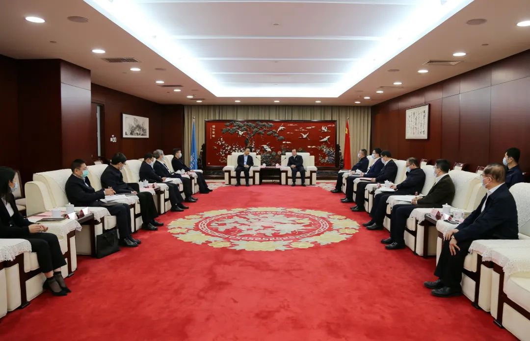 中國(guó)華電董事長(zhǎng)江毅、總經(jīng)理葉向東會(huì)見(jiàn)中國(guó)大唐董事長(zhǎng)鄒磊、總經(jīng)理劉明勝