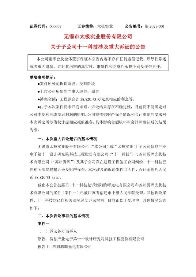 涉案金額3.88億!蘇州騰暉光伏被起訴