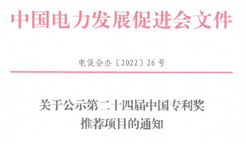 中國電力發(fā)展促進會2022年度科學技術獎擬授獎成果公示