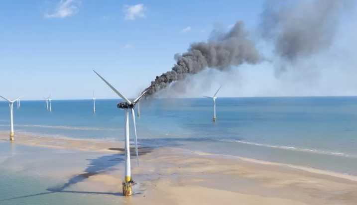 風(fēng)機起火！這座海上風(fēng)電場暫停運營